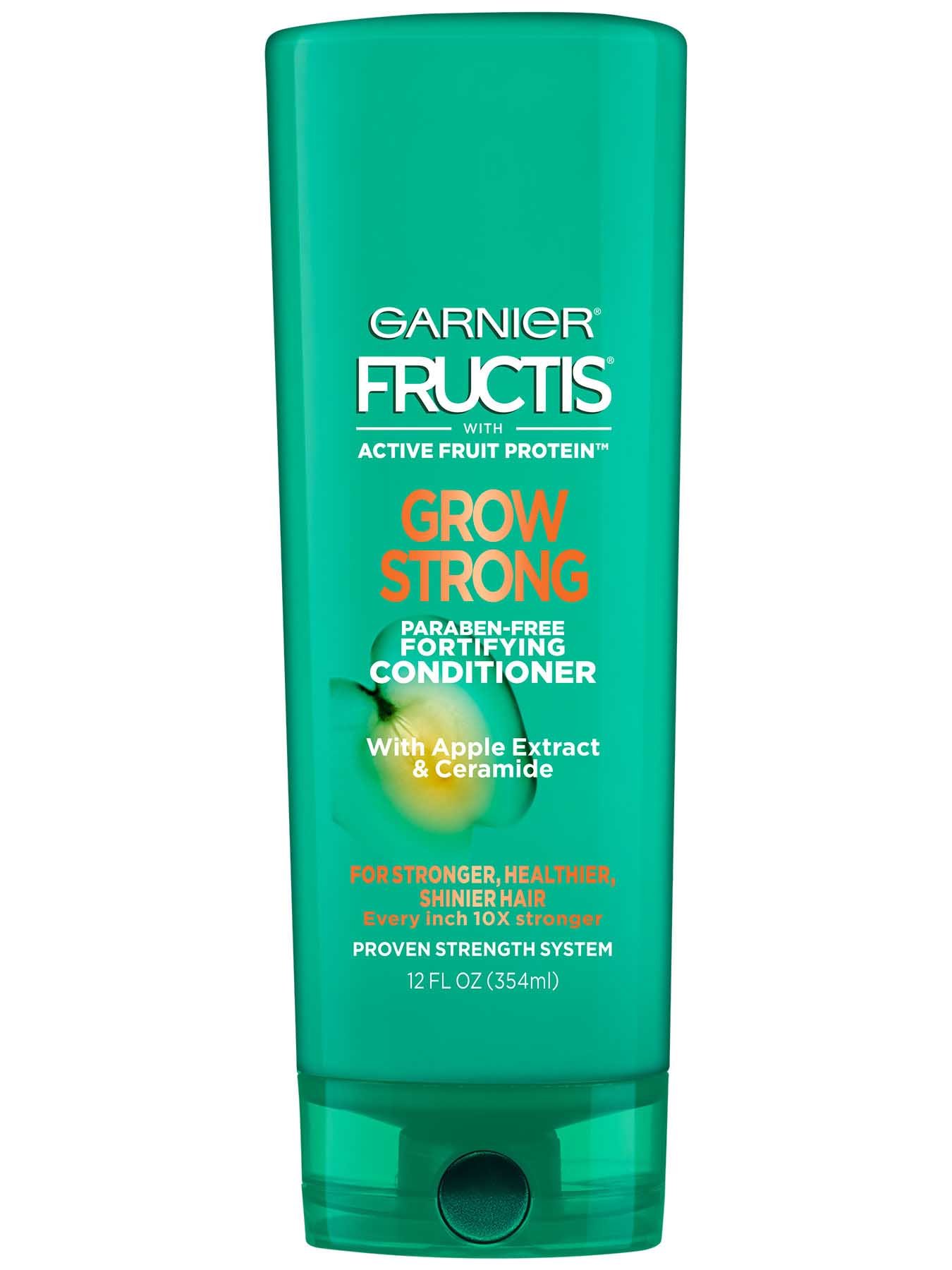 Garnier Fructis Grow Strong Conditioner Front Of Bottle
